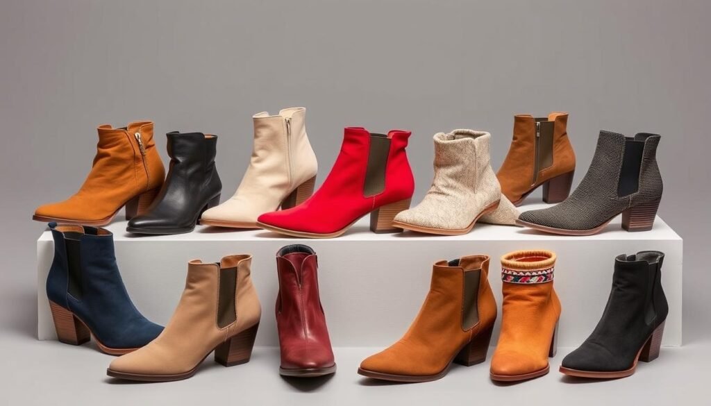 Ankle boot materials