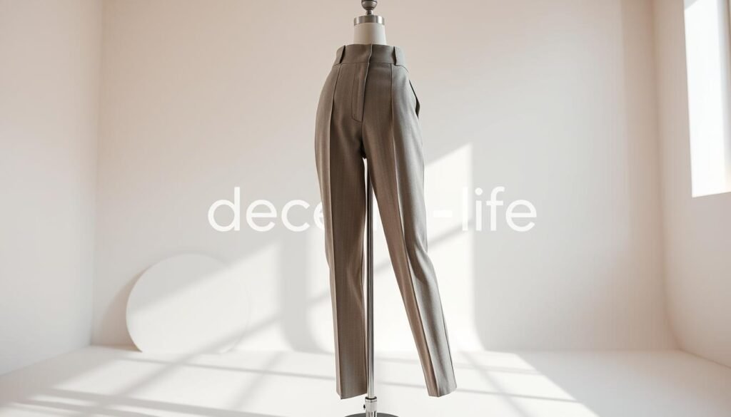 High-waisted trousers