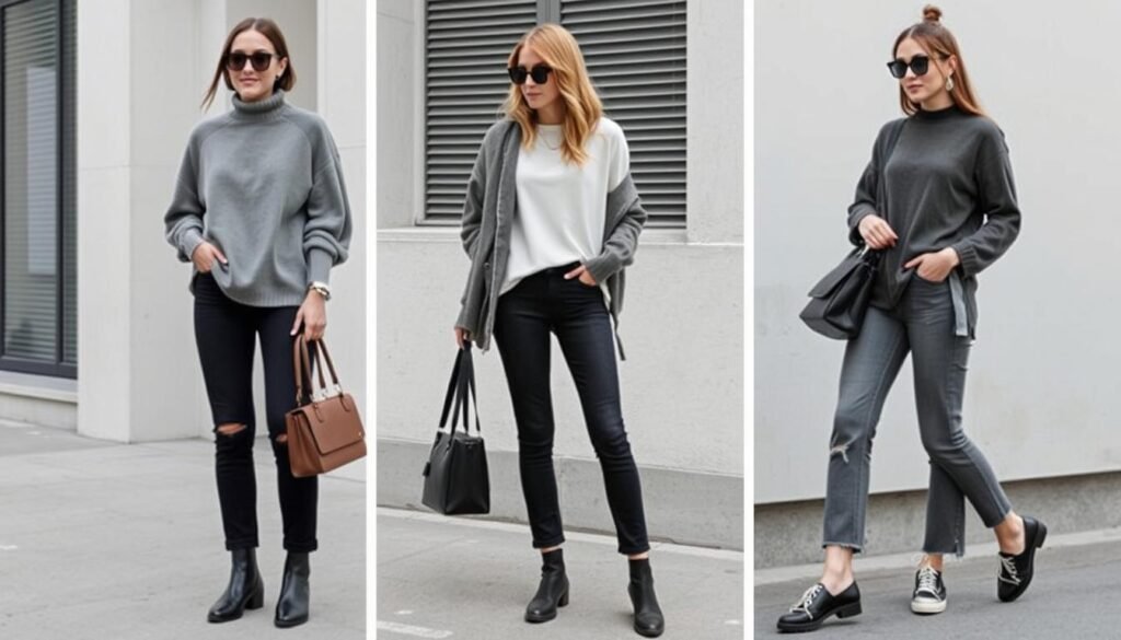 casual monochromatic looks