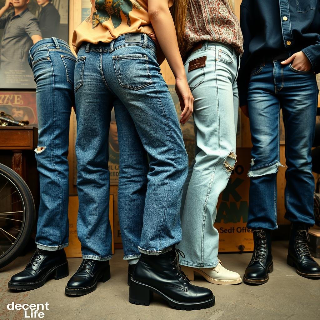 low-rise jeans