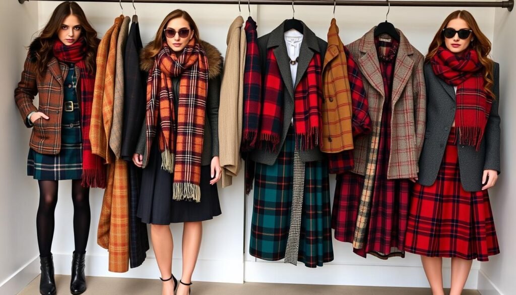 plaid accents