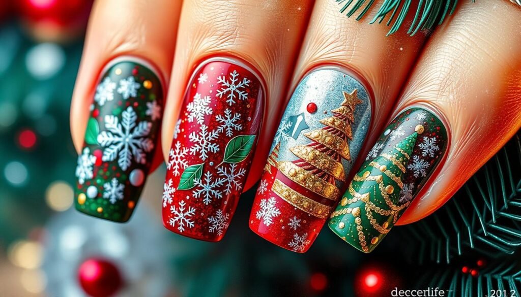 Christmas nail art