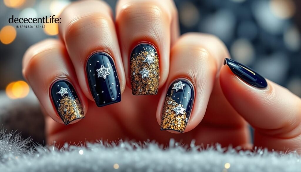 New Year's Eve nails