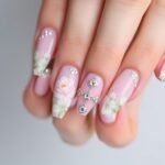 bridal nails fair skin