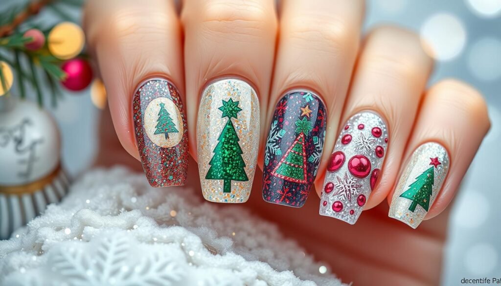 festive nail art