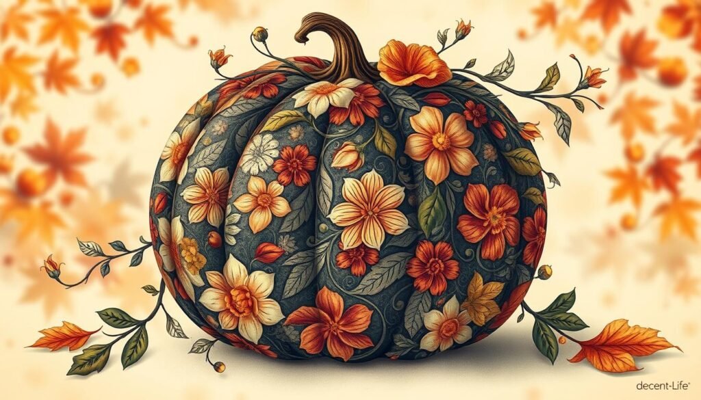 floral pumpkins