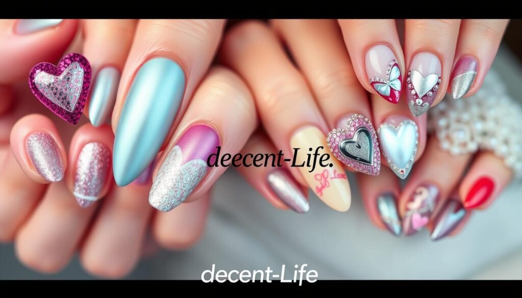 heart nail art