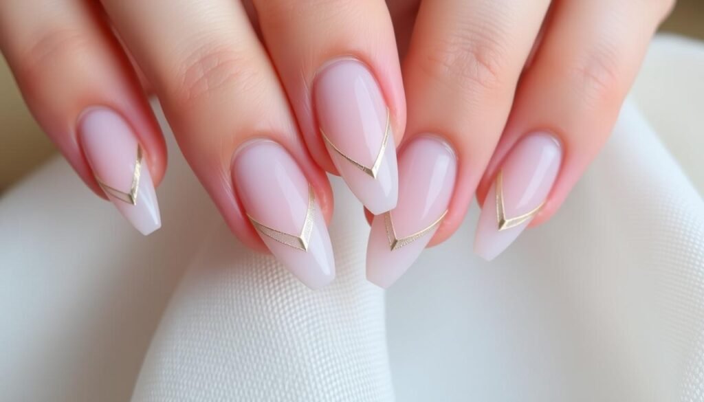 minimalist bridal nails