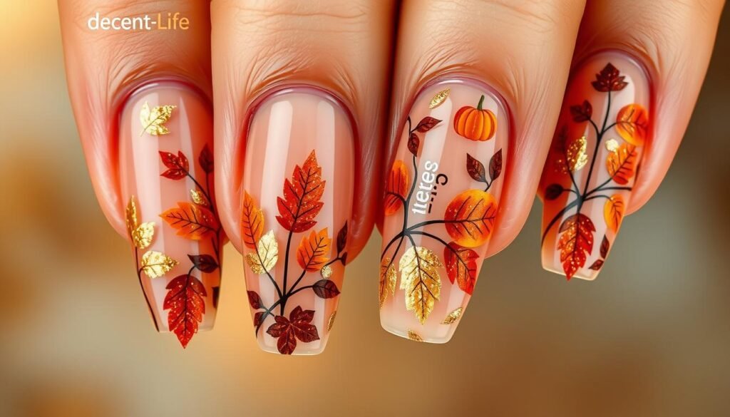 thanksgiving nails acrylic