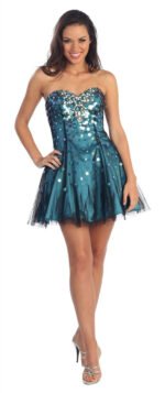 Elizabeth K - GS1023 Sequined Sweetheart Affordable Prom Dress