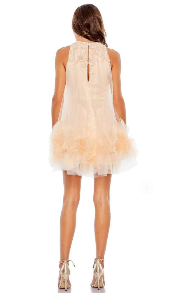Mac Duggal 11294 - Ruffled Tulle Overlay Cocktail Dress