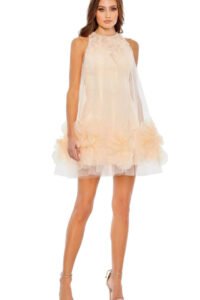 Mac Duggal 11294 - Ruffled Tulle Overlay Cocktail Dress