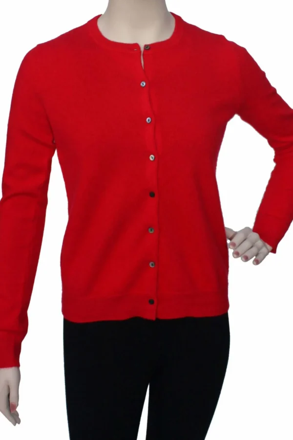 Women’s Cashmere Round Neck Cardigan - Cashmere Boutique