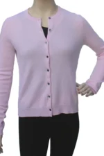Womens Cashmere Round Neck Cardigan - Cashmere Boutique
