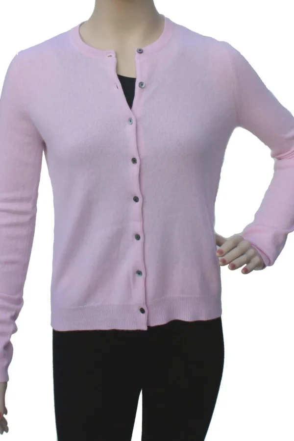 Women’s Cashmere Round Neck Cardigan - Cashmere Boutique