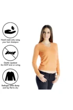 Womens Cashmere V-Neck Sweater - Cashmere Boutique