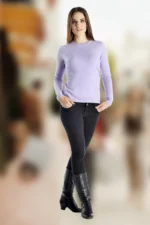 Womens Crew Neck Cashmere Sweater - Cashmere Boutique
