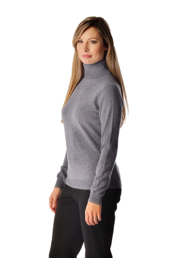 Women’s Pure Cashmere Turtle Neck Sweater - Cashmere Boutique
