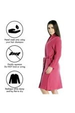 Womens Short Robe in Pure Cashmere - Cashmere Boutique