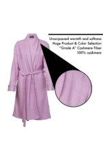 Womens Short Robe in Pure Cashmere - Cashmere Boutique