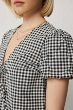 Boxy Tie Front Blouse