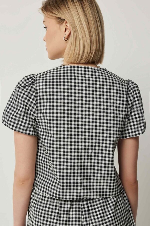 Boxy Tie Front Blouse