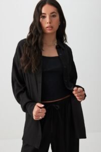 Oversized Linen Blend Shirt
