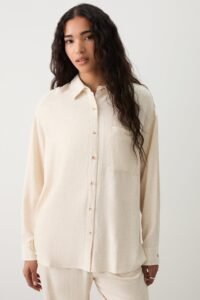 Oversized Linen Blend Shirt