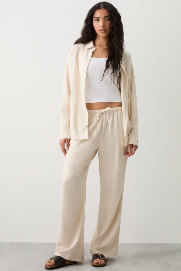 Oversized Linen Blend Shirt