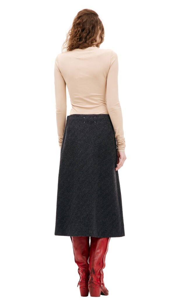 Grey wool skirt