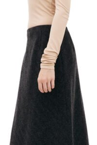 Grey wool skirt