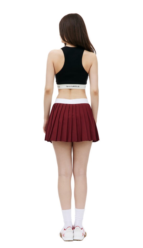 Logo pleated skirt