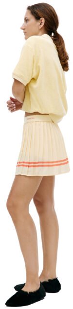 Yellow pleats miniskirt