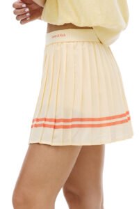 Yellow pleats miniskirt