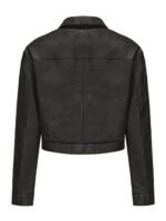 1950s Lapel Leather Long Sleeve Jacket