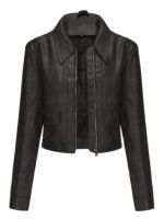 1950s Lapel Leather Long Sleeve Jacket