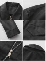 1950s Lapel Leather Long Sleeve Jacket