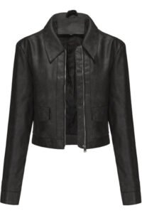 1950s Lapel Leather Long Sleeve Jacket