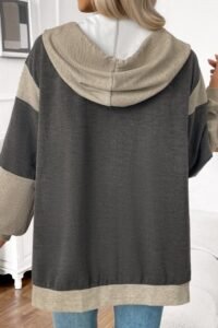 Dark Grey Marl Tummy Coverage Long Sleeve Hoodie