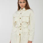 intlian style2 - decent-life PINKO Cream Jacket with Fringes