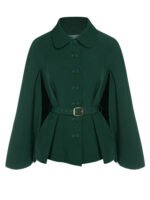 Pre-Sale Green 1940s Lapel Cape Coat