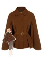 Pre-Sale Green 1940s Lapel Cape Coat