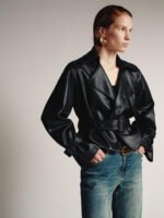 Belt Detail Vegan Leather Jackets