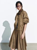 Collared Check Bomber Jackets