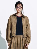 Collared Check Bomber Jackets