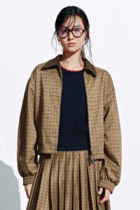 Collared Check Bomber Jackets