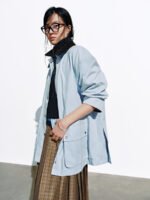 Contrast Trim Oversize Jackets