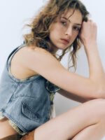 Denim Lace Up Front Jackets