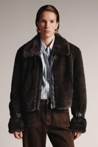 Faux Fur Buckle Detail Jackets