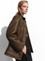 Flap Pockets Button Up Collared Jackets